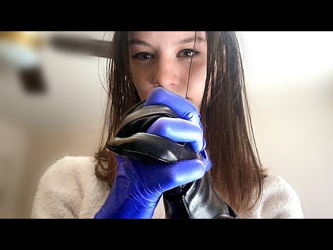 leather/latex glove asmr + update