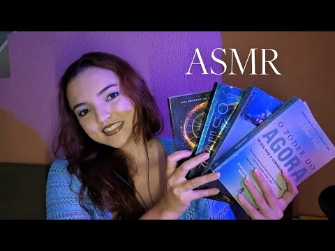 ASMR de alguns livros meus [tapping e voz suave]  📚 