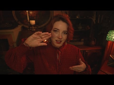 ASMR Luxury Lodge Check In (hand movements, typing, crackling fire)