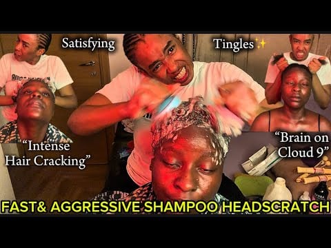 ASMR: FAST & AGGRESSIVE SHAMPOO SCALP SCRATCHING,INTENSE HAIR PULLING FOR ULTIMATE HEADGASM ON VIKKY