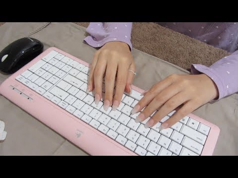 ASMR Typing - Relaxing Keyboard Sounds (Long Nails)