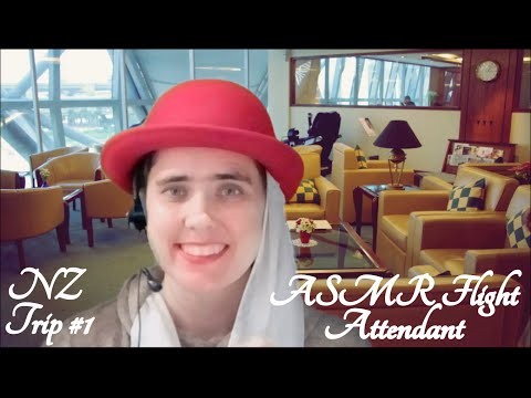 ✈ ASMR First Class Flight Attendant Role Play ✈(New Zealand Trip #1 - Emirates)