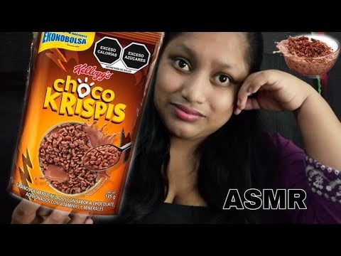 ASMR COMIENDO CHOCO KRISPIS | Colaboración con @DulceASMR96