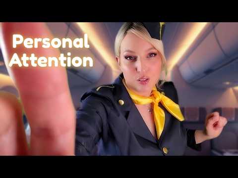 ASMR Caring Flight Attendant ✈️ Anxiety Relief | Personal Attention & Hand Massage