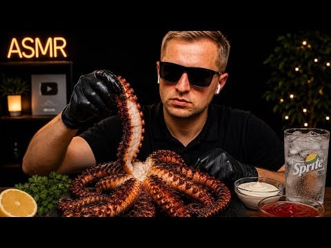 I ATE A WHOLE OCTOPUS! 🐙🤯 | ASMR Eating Sounds