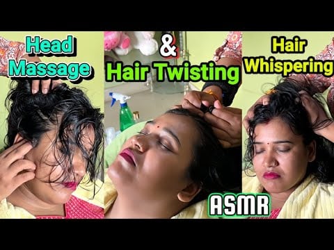 ASMR || Head Massage with Hair Twisting & Hair Whispering || TherapisT VANTI #asmr #relief #insomnia