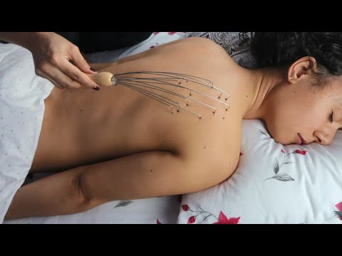 [ASMR aplicado] - BACK MASSAGE WITH VARIOUS TOOLS - NO TALKING