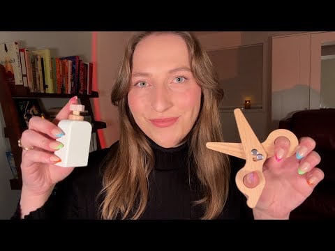 ASMR Wooden Makeup & Hair Tools 🪵 Gentle Relaxed Tapping & Scratching💄