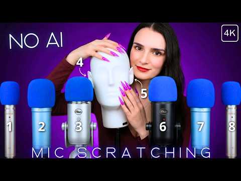 ASMR Mic Scratching with 8 MICS 😮 ULTRA LONG Nails for DEEP Sleep & Relaxation 😴 No Talking 4K