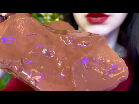 МЕЛ В КРАСНОЙ ПАСТЕ ♥️Красное сердце и Новый оскол | Chalk with red paste | ASMR