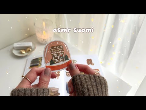 ASMR suomi | Höpöttelyä, tarroja & askartelua