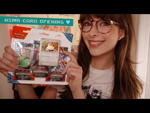 ASMR 💤 Whispered Pokémon Card Opening! 💤 Snorlax Promo & ✧ Twilight Masquerade ✧ Booster Packs