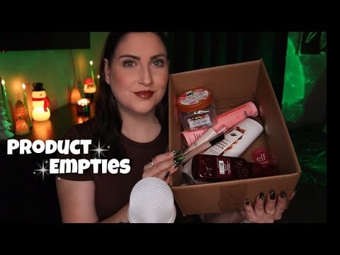 ASMR Product Empties🧴Empty Packaging Sounds & Whispers