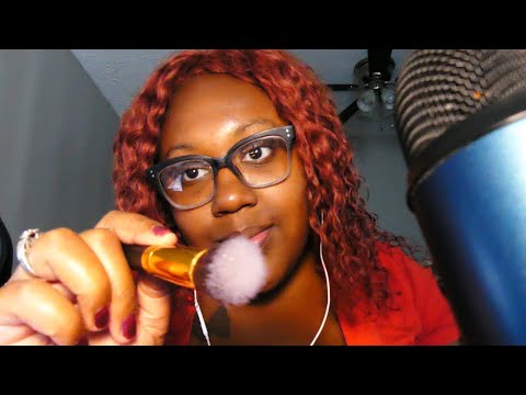 ASMR *Makeup brush spit painting | JanayDASMR