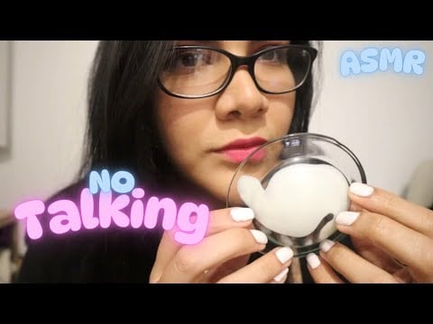 ASMR LAMIENDO YOGURT EN PLATO DE VIDRIO | ASMR sin hablar | NO TALKING