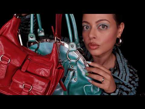 ASMR| Bag Collection ~TINGLY SOUNDS~ (Y2K/Thrifted Finds) Tapping, Scratching, Fabric Sounds