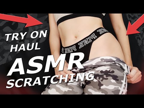 ASMR Camo Leggings Scratching / Fabric Sounds / Try on Haul