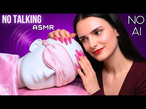 ASMR NO TALKING 😴 Mic Scratching , Tapping & Massage 🎧 BACKGROUND Sounds to Sleep , Relax , Work 4K