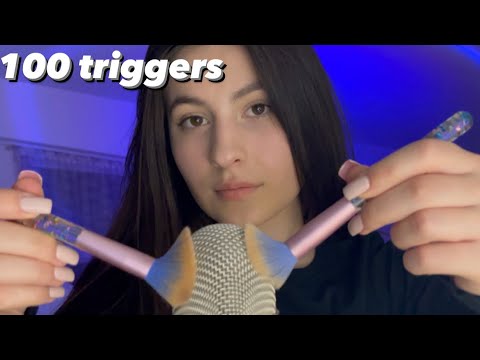 Asmr 100 random triggers in 1 minute