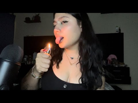 Sonidos con fuego🔥- maria asmr