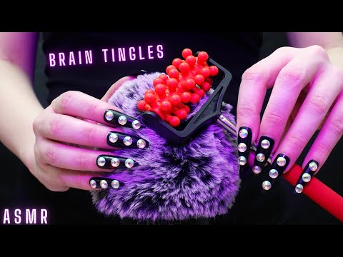 Asmr Deep Mic Scratching - Brain Scratching & Massage | Asmr No Talking for Sleep with Long Nails 4k