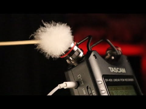 ASMR tingly tascam ear cleaning (no talking)