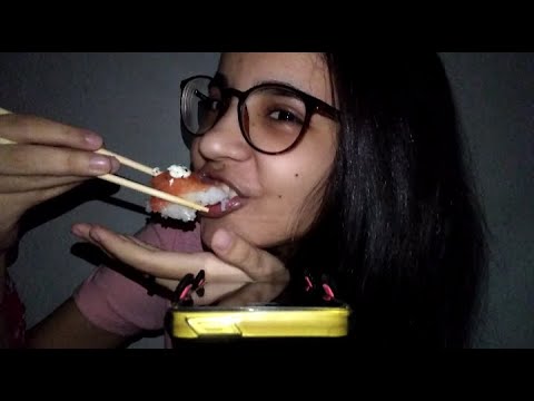 ASMR: COMENDO COMIDA JAPONESA PELA PRIMEIRA VEZ! | EATING SOUNDS (MUKBANG)