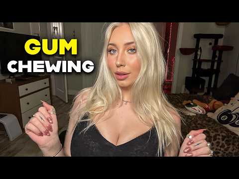 ASMR gum chewing with intense mouth sounds