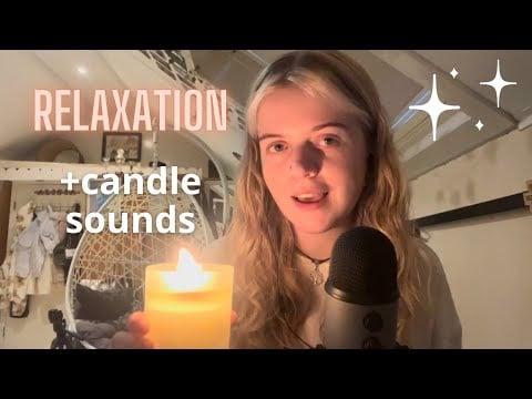 asmr | relaxing sounds with crackling candle!!
