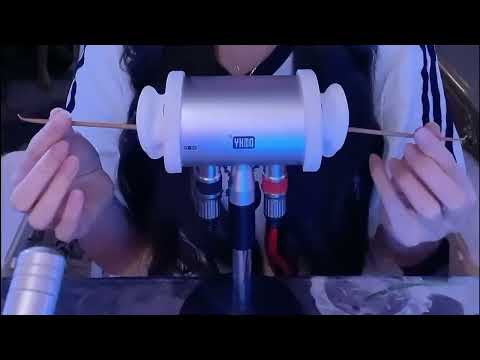 12 Triggers Ear Cleaning ASMR: Feather, Cotton Swabs, Puff & Heartbeat Sounds / 2Hr (No Talking)