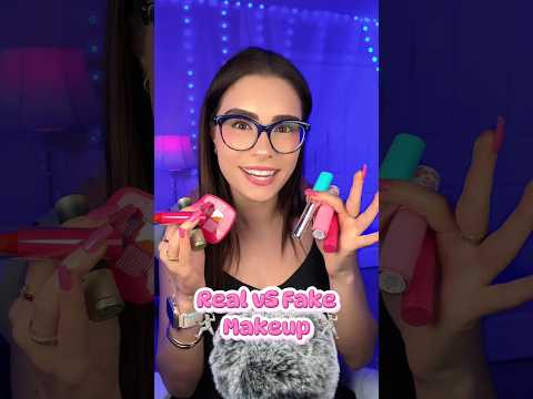 REAL vs FAKE MAKEUP ASMR 🤺 #shorts #makeup #asmr