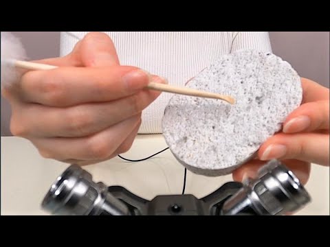 【ASMR】耳かきで軽石を引っかく音/ネイルスクラッチング/耳掃除/scratch/作業用/睡眠用/音フェチ/無言/no talking