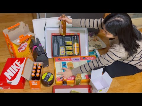 ASMR LOFI Holiday Gift Set Unboxing 🎁 / Nike / Tapping , Scratching