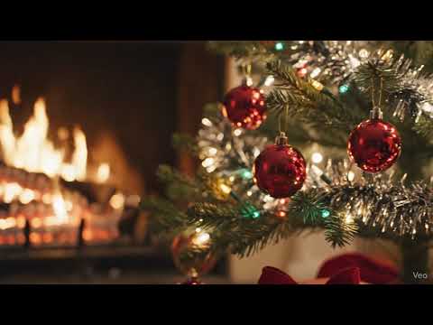ASMR Christmas Relaxation: White Noise, Fireplace, and Crackling Wood