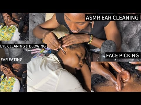 ASMR Ear Eating, Licking, Flossing & Mada Whispers | Deep Cleaning & Tingles