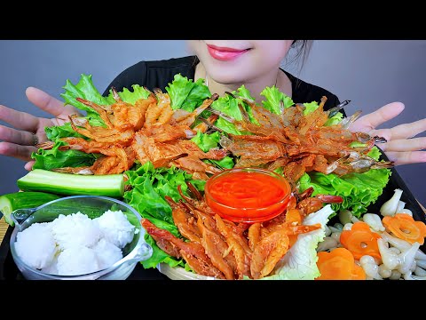 ASMR TÔM XẺ SẤY -  DRIED RAW SHRIMPS EATING SOUNDS | LINH-ASMR