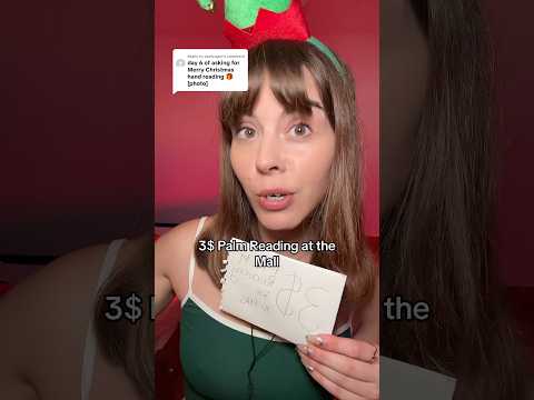 ASMR 3$ Palm Reading at the Mall ✨🎄 #asmrroleplay #asmrshorts #asmrsounds #shortsfeed #shortsviral