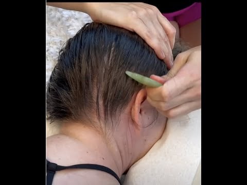 Scalp Scraping #asmr With combing, 👂 ear, neck and back cracks #shorts