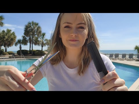 ASMR 1 minute haircut at the beach ⛱️