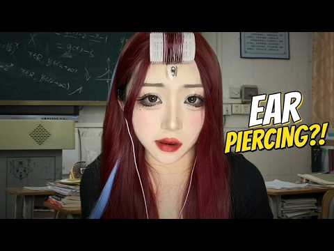 ASMR Your Rebel Friend Pierces Your Ears at School & Takes Care of You 💗 | Roleplay