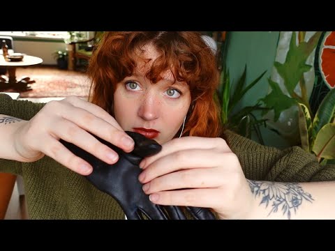 ASMR leather glove sound no talking