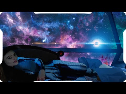 ASMR Sci-Fi ✵ Amazing Views (Nebulae, Wormhole, Stars, Asteroids) ✵ Through Space in a Capsule