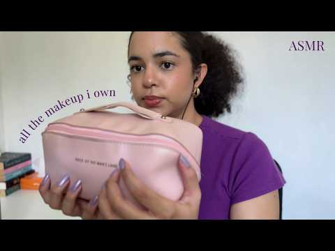 ASMR what's in my makeup bag / my makeup collection 💄💋𓆩♡𓆪⋆˚࿔ (mostly brazilian brands)