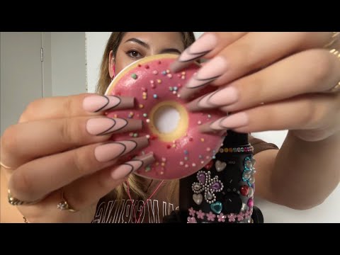 ASMR random triggers + chill energy 💗 ~nail application, tapping, rambling~ | Whispered