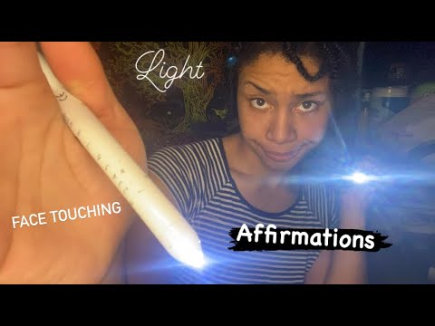 ASMR - Face Touching & Light Affirmations (Miya)