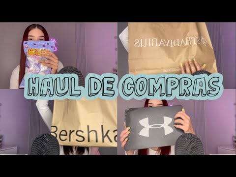 Asmr haul de compras con sonidos de lluvia reales de fondo