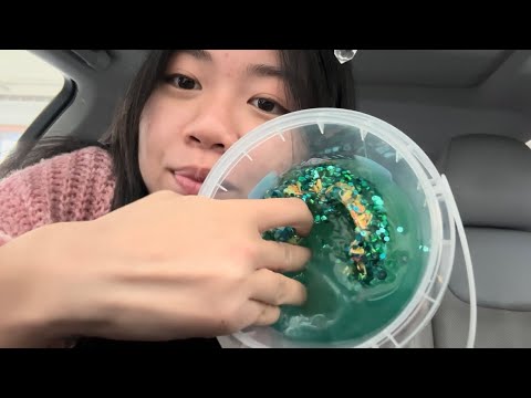 ASMR slime, questions, and ramble (soft-spoken)