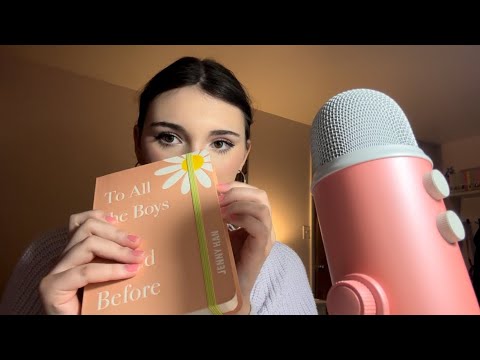 ASMR with books 📚 whispering, tapping, page turning