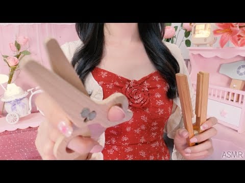 ASMR | 기억을 다듬는 나무가위✂️장난감 미용실🎀(헤어컷, 샴푸, 고데기) | Wooden Toy Haircut & Shampoo(Fantasy Hair Salon)|진성목소리