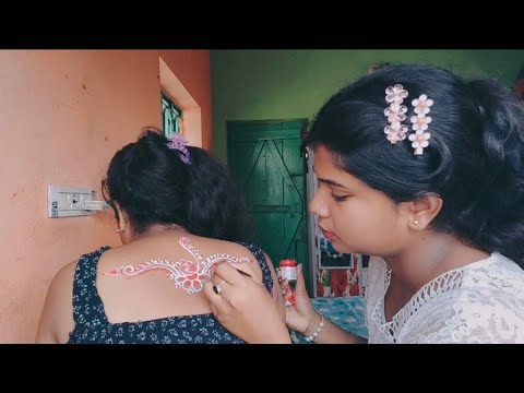 ASMR | My Friend Doing My Relaxing Back Painting | 🎨✨